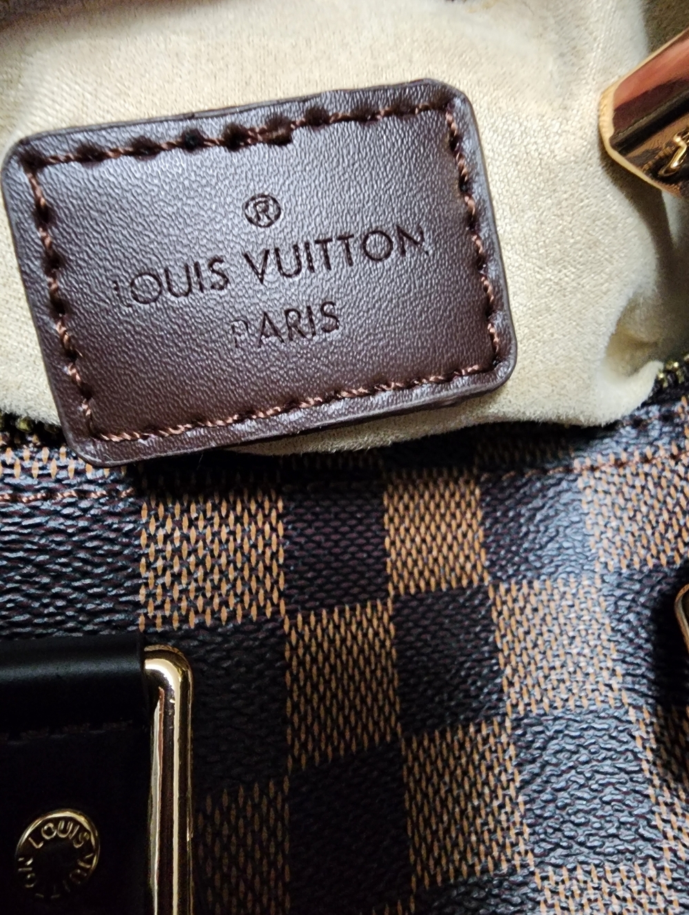 Louis Vuitton Damier Ebene Brown Top-Handle Shoulder Bag - Picture 11 of 14